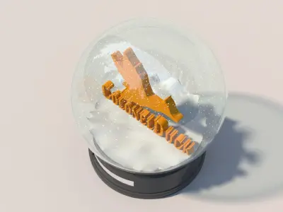 Snow Globe Low-poly 3D model