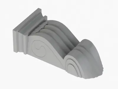Scroll Corbel 27 3D model
