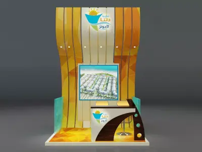  Booth Exhibition Stand a347b 3D model