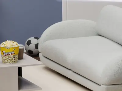 Living room cinema interior 3D model