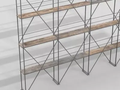 Scaffolding 02 Low-poly 3D model