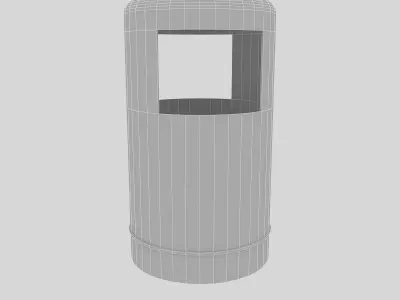 modern trash can model Low-poly 3D model