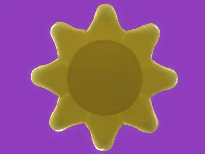 Stylized Starfish Pillow Cartoon Cushion Free low-poly 3D model