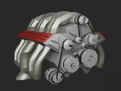 V12 Low poly Low-poly 3D model