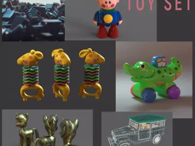 Toys collection toy set - toy set 3D model