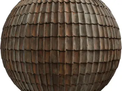 Mediterranean Clay Shingle Roof  Texture