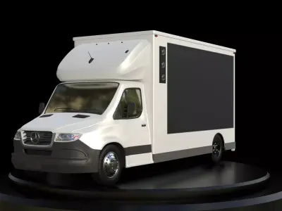 Truck vehicle van caravan car minitruck 3D model