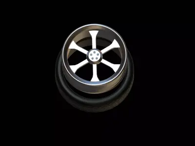 4 PACK WHEELS CUSTOM MODEL CAR RIMS WITH TIRE Free 3D print model buy