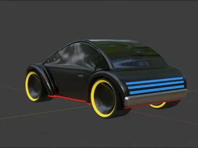 Concept Car Low-poly 3D model