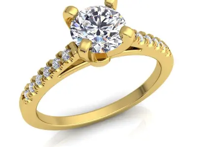 Luxury Solitaire Ring  3D print model