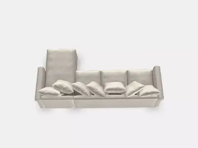 GRONLID Cover for 4-seat sofa Low-poly 3D model
