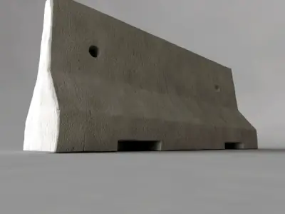 Road Barrier Low-poly 3D model
