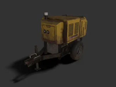 Diesel Generator Games Ready Free low-poly 3D model