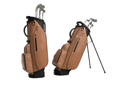 Golf Bag Vessel Player IV Pro Brown Low-poly 3D model