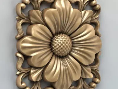 Square rosette 005 3D model