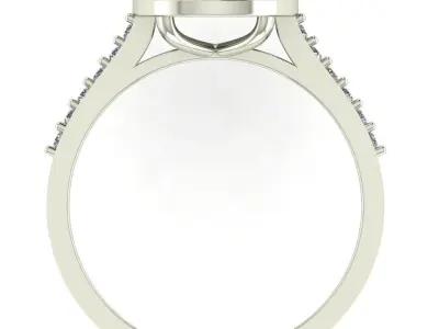 Circle Micro Diamond Ring 3D print model