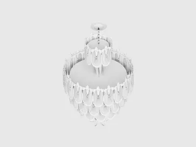 Japanese Art Deco chandelier 3d model 3D model