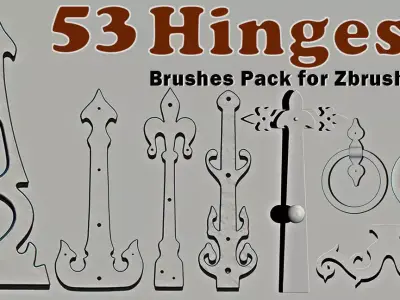 53 Hinges Brushes Pack for Zbrush 3D model