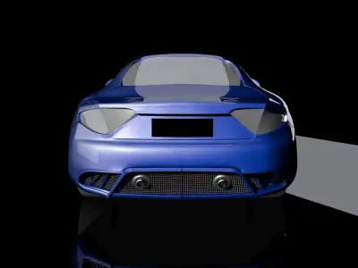 Maserati GranTurismo Low-poly 3D model