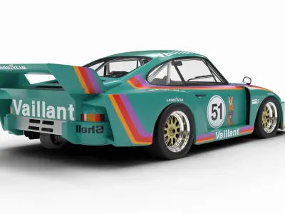 Porsche 935 K2 1977 Kremer  Racing  3D model