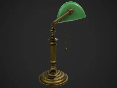 Bank Lamp Low-poly 3D model