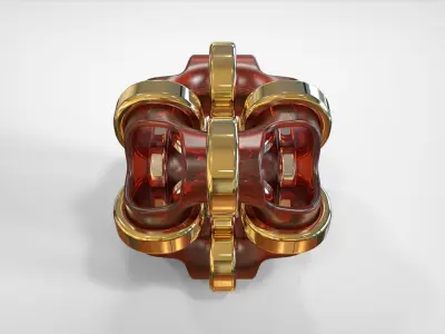 Geometric Sculpture Low-poly 3D model