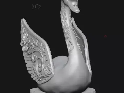Swan  sculpture 3D print model