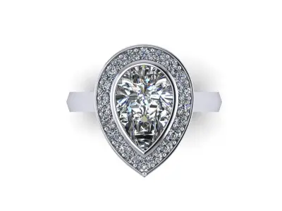 Pear Woman Wedding Ring 3D print model