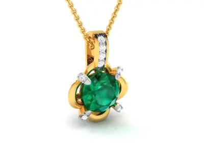 Solitaire Women Pendants 3dm STL OBJ FBX Render Details 3D print model 5