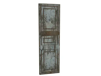 3D old door can Low-poly 3D model
