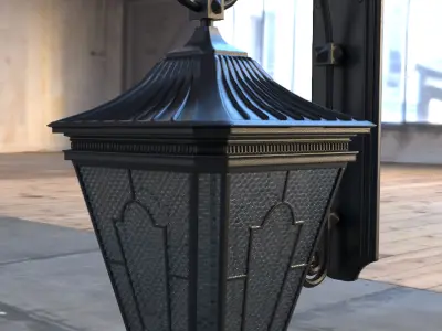 Wall lamp  Number 1 with ST64 6W bulb 3D model