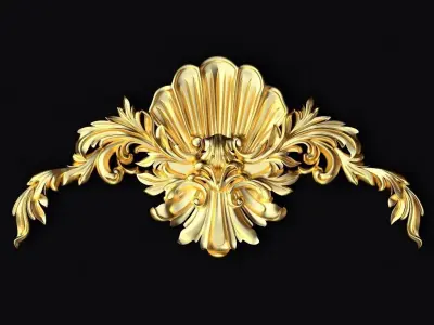 Central decor ornament for furniture 3D model 852