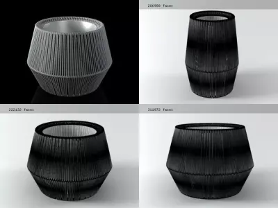 ZigZag planters 3D model