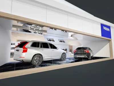 volvo pop up store  booth 3D model