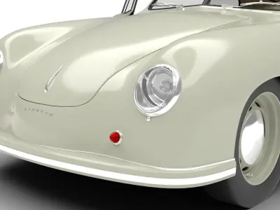 Porsche 356 1300 1952 3d model HQ 3D model