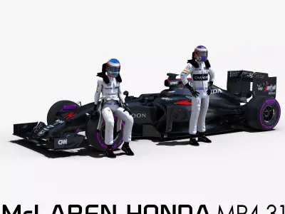 McLaren Mp4 31 Low-poly 3D model