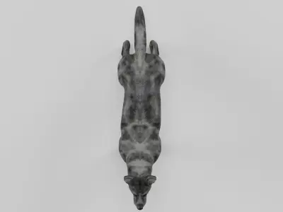 Black German Shepherd Dog Breed 3D model