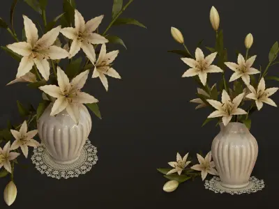 House Plants Pack - Bouquets and Potted Plants Low-poly 3D model