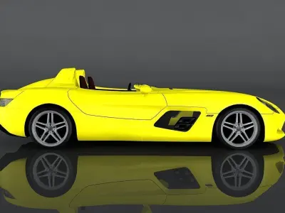 Mercedes Benz SLR Stirling  Low-poly 3D model