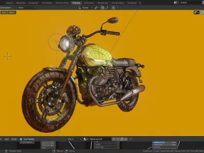 high detail bigbike motorcycle 3D model
