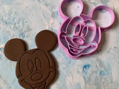 Minnie Mouse and Micky Mouse Cookie Cutter 3D print model  3D print model