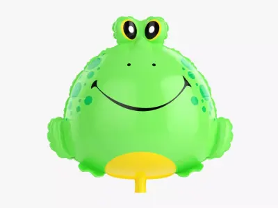 Frog decoration foil balloon 12 3D model