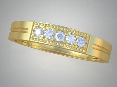 Diamond ring 0379 3D printable model Free 3D print model