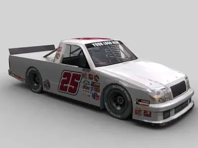 Generic NASCAR Race Truck Game Ready Low-poly 3D model