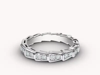 BULGARI - SERPENTI VIPER - RING - FULL DIAMOND PAVING 3D print model