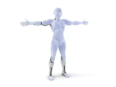 Futuristic Android model pack Low-poly 3D model purchase