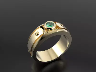 Ring with bolts  3D print model