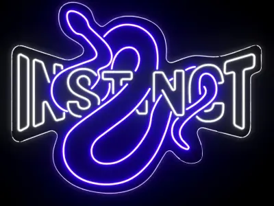 Instinct Neon Sign 3D model