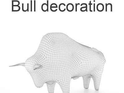 Bull statuette for decoration 3D model