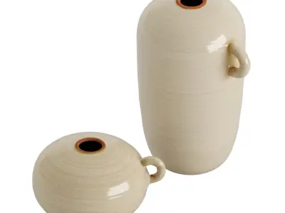 Ceramic Vase With Handle 3D model